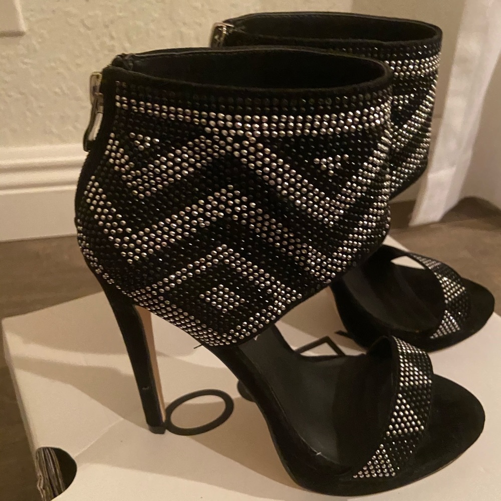Black heeled sandals